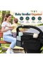 Universal Baby Stroller Organizer Bag with Multiple Pockets, Zipper Storage and Bottle Holders, Black - 6