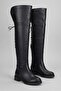 Women's Pierro Over-The-Knee Flat Boots - Black-Leather