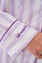Lulu's Friends Shirt Collar Front Buttoned Long Sleeve Pocketed Trouser Set Striped Logo and Heart Print Detailed Sleeve and Pocket Embroidery Detailed Woven Viscose Fabric Women's Pajama Set - 5
