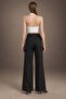 Straight-Cut Linen Trousers with Side Scarf Detail - 3