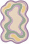 Auraplus Pastel Abstract Wave Pattern Woven Base Decorative Carpet Auraplus132 - 3