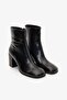 Matilda Black Shiny Leather Heeled Boots - 3