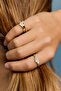 2 Pieces Pinky Ring and Solitaire Ring Set - 2