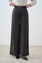 Double Pocket Belted Grass Detail Wide Leg Trousers Anthracite - 5