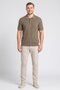 Men Regular Fit Textured Short Sleeve Polo Shirt, Olive - 2