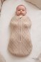 Knitwear Baby Swaddle Sleeping Bag - Knitted Zippered Newborn Swaddle Jumpsuit