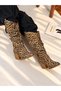 Terry Leopard Leather Black Sole Bellows Dallas Boots - 5