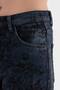 Women's jacquard floral velvet-look palazzo design jeans - 6