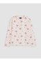 Lcw Kids Ecru Crew Neck Girls Pajama Set - 4