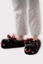 Unisex Figured Non-Slip and Soundless Sole Home Slippers Black - Red - 2