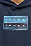 Boy's Navy Blue Hooded Sweatshirt Printed Kangaroo Pocket Casual Top 12298237 - 6