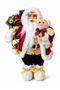 New Year's Santa Claus Figure 45 cm Decorative Ornament with Teddy Bear and Gift Sack - 5