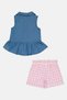 Toddlers Girl 2 Pieces Embroidered Top And Shorts, Multicolor - 2