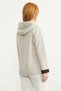 Woolen Two-Tone Knitwear Jacket - Beige - Brown - 5