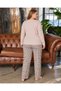 Modalove Women's Battal Reported Interlock Fabric Winter Long Sleeve Pajama Set 6868 - 5