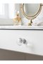 Crystal Transparent Chrome Button Handle Luxury Country Kitchen Furniture Cabinet Drawer Handle 30 mm Diameter
