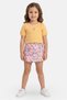 Toddlers Girl 2 Pcs Stripe Short Sleeve Top And Skort Set, Multicolor