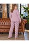 Modalove Women's Battal Report Interlock Fabric Winter Long Sleeve Pajama Set 6965 - 2