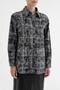 Women's plaid washed velvet shirt with pocket detail - 5