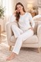Women's Camisole Pajama Set Long Sleeve Stripe Pattern Modern Homewear Home Clothing 09-311 - 2