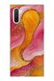 Samsung Galaxy Note 10 Compatible Gold Glitter Wave Printed Transparent Phone Case
