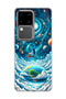 Vivo V30 5g Compatible Girl on the Swing Galaxy Printed Transparent Phone Case