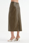 Women's premium leather fabric skirt with full lining - 7