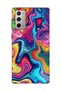 Samsung Galaxy Note 20 Compatible Rainbow Fluid Color Printed Transparent Phone Case