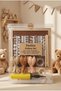Teddy Bear Themed Birthday Decoration Deluxe Set Coffee Felt Letter Board Stand Balloon Chain 7 Transparent Balloons Teddy Bear Set with Stand - 3