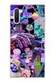 Samsung Galaxy Note 10 Compatible Neon Purple Collage Printed Transparent Phone Case