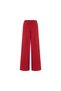 Comfortable Cut Red Sweatpants with Elastic Waistband - 2