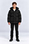 Boy's Hooded Plush Lined Quilted Winter Coat Ak 4302