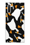 Samsung Galaxy Note 10 Compatible White Goose Printed Transparent Phone Case with Blade