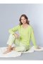 Women's Cotton Pajama Set Long Sleeve Lapel Collar Patterned Comfortable Homewear 79-117 - 5