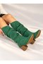 Terry Emerald Green Suede 6 cm Heel Dallas Ruffle Boots - 3