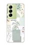 Vivo V30 Lite 4g Compatible Green Leaf Collage Printed Transparent Phone Case
