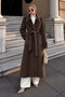 Fox Coat with Zipper Detail on the Collar Tsd260346 Bitter Brown - 4