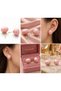 Women's Pink Pearl Ball Earrings - 4