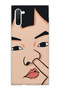 Samsung Galaxy Note 10 Compatible Funny Face Nose Printed Transparent Phone Case