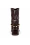 Women's Ankle-Length Boots with Metal Accessories and Block Heels - 2