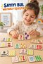 Wooden Colorful Intelligence Cards Learning Numbers Set – 20 Pieces 10 Pairs Educational Number Matching Puzzle - 3