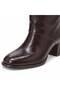 Women's Ankle-Length Boots with Metal Accessories and Block Heels - 3