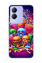 Vivo Y17S Compatible Neon Hamburger Potato Printed Transparent Phone Case