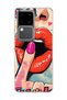 Vivo V30 5g Compatible Red Lip Print Transparent Phone Case