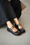 Noemi Short Heel Adjustable Double Gold Accessory Detail Women's Shoes - Brown - 2