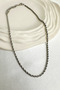 Silver Color Thin Twisted Rope Chain Necklace (45cm) - 2