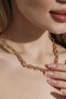 Steel Gold Tiff Interlocking Necklace 60 cm - 4
