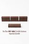 10-Piece Wooden Prayer Beads and Bracelet Box Walnut 22X6 cm with Felt Interior Surface for Pens, Bracelets and Accessories
