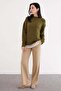 Ruffled Skirt, Crew Neck, Loose Knit Sweater - 3