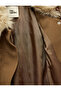 Detachable Faux Fur Collar Cashmere Jacket with Zipper Pockets - 4